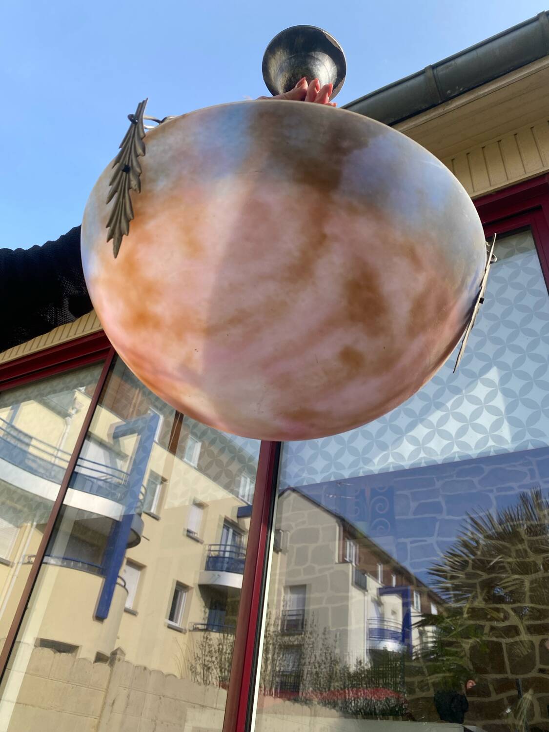 Vintage glass paste pendant