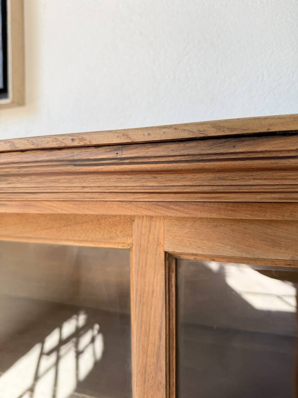 Enfilade vitrée en chêne, années 50