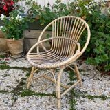 Rattan armchair for vintage children