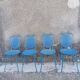 Blue garden chairs