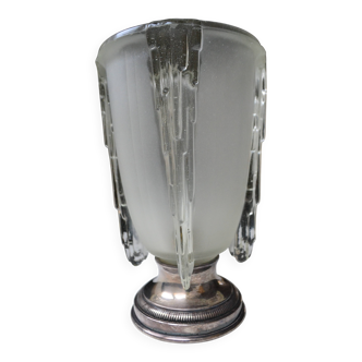 Art deco lamp jean gauthier ezan opalescent glass 1930s