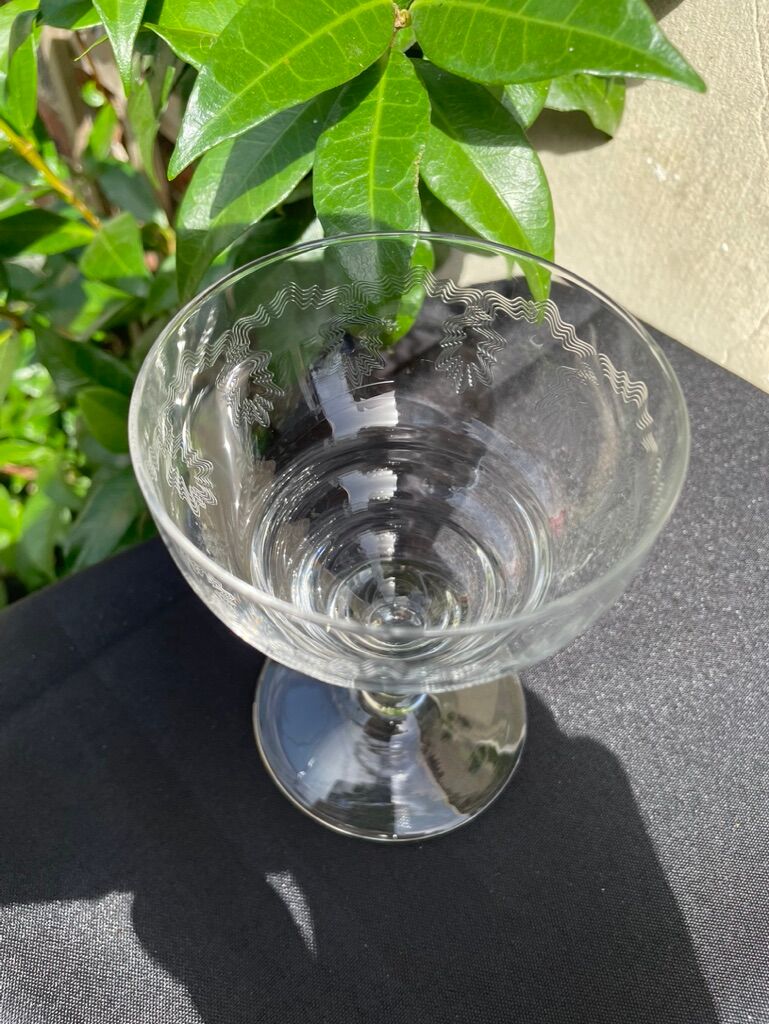 6 Port glasses – Guilloche crystal