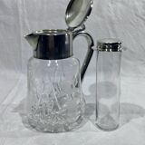 Crystal and silver-plated jug