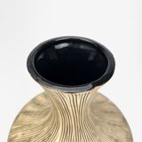 Striated ceramic vase design 1950