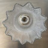 Lot 2 vintage striated glass wall lamps