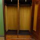 Walnut compactum wardrobe with mirror