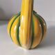 Vintage yellow and green earthenware melon-shaped pitcher – 1950s