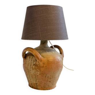 Vintage handmade pottery lamp