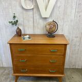 Vintage chest of drawers with compass feet