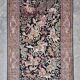 Tapis en soie Qom (soie sur coton) scène de chasse Cachemire 1950s