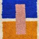 Handmade pure wool rug with colourful patterns 1.5/3.5 m