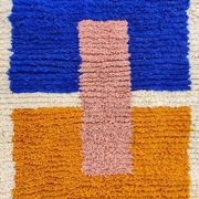 Tapis en laine pure fait main traditionnelle à motifs colorés 1,5/3,5 m