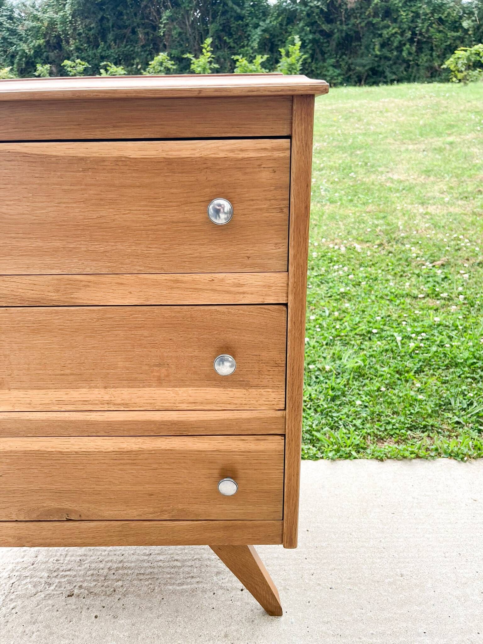 Scandinavian style 3-drawer chest of drawers, compass feet, from the 50s/60s