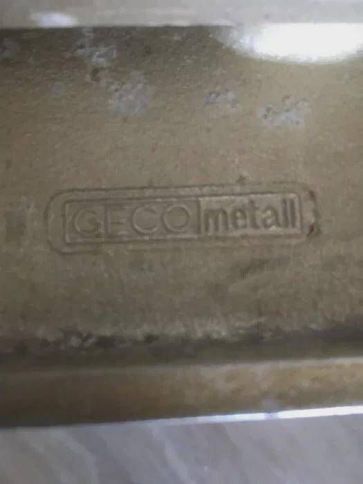 Geco Metall door handle, black and silver checkerboard pattern, 1960s