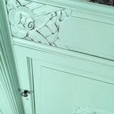 Old art deco green mint buffet