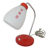 Lidokov desk lamp Czechoslovakia metal and opaline original, 1960