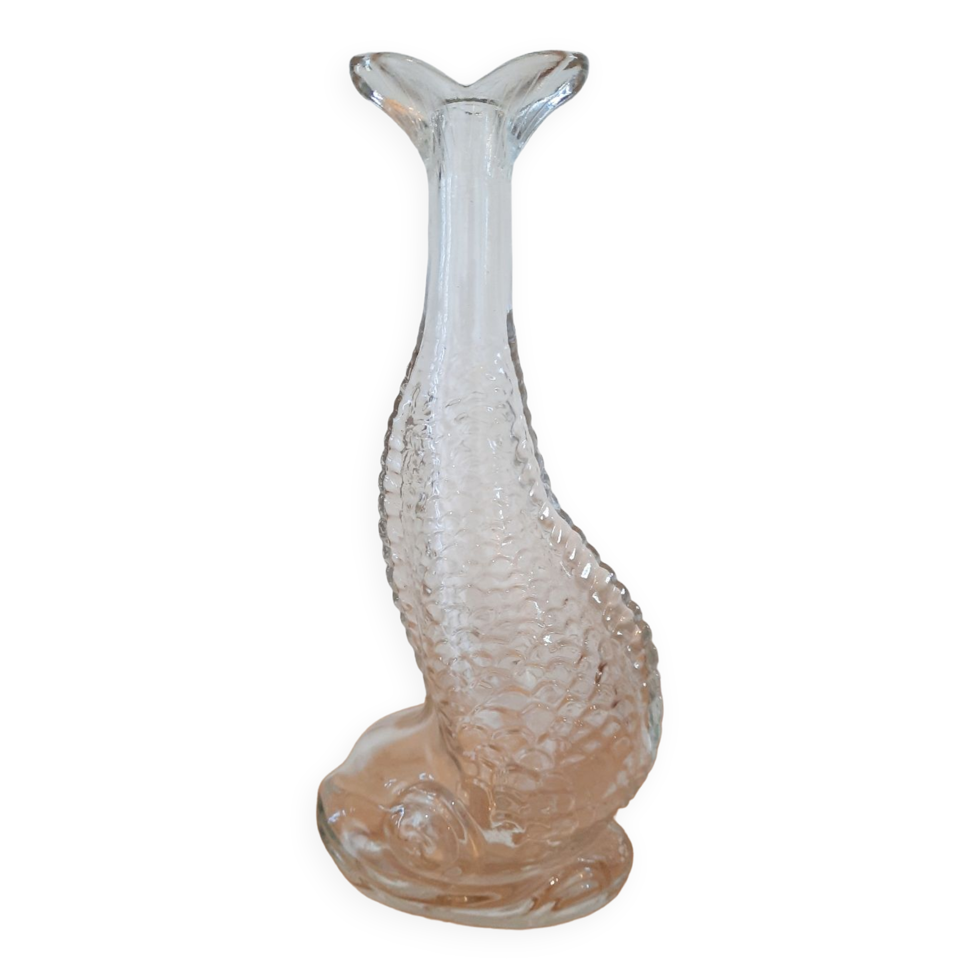Zoomorphic glass decanter fish