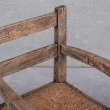 Paire de fauteuils en chêne primitif