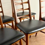 Set of 6 Scandinavian Teak Chairs by Niels Koefoeds, 1960s