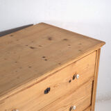 Antique solid pine chest of drawers – European rustic chest of drawers – circa 1900 #106