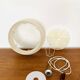 Raffia Bast and Walnut Pendant Lamp by Temde