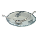 Old hollow dish, Ironstone, green floral decoration, 28 cm.