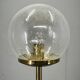 Space Age Bubble Glass and Brass Floor Lamp, Czechoslovakia, 1970s