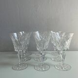 9 St Louis crystal wine glasses