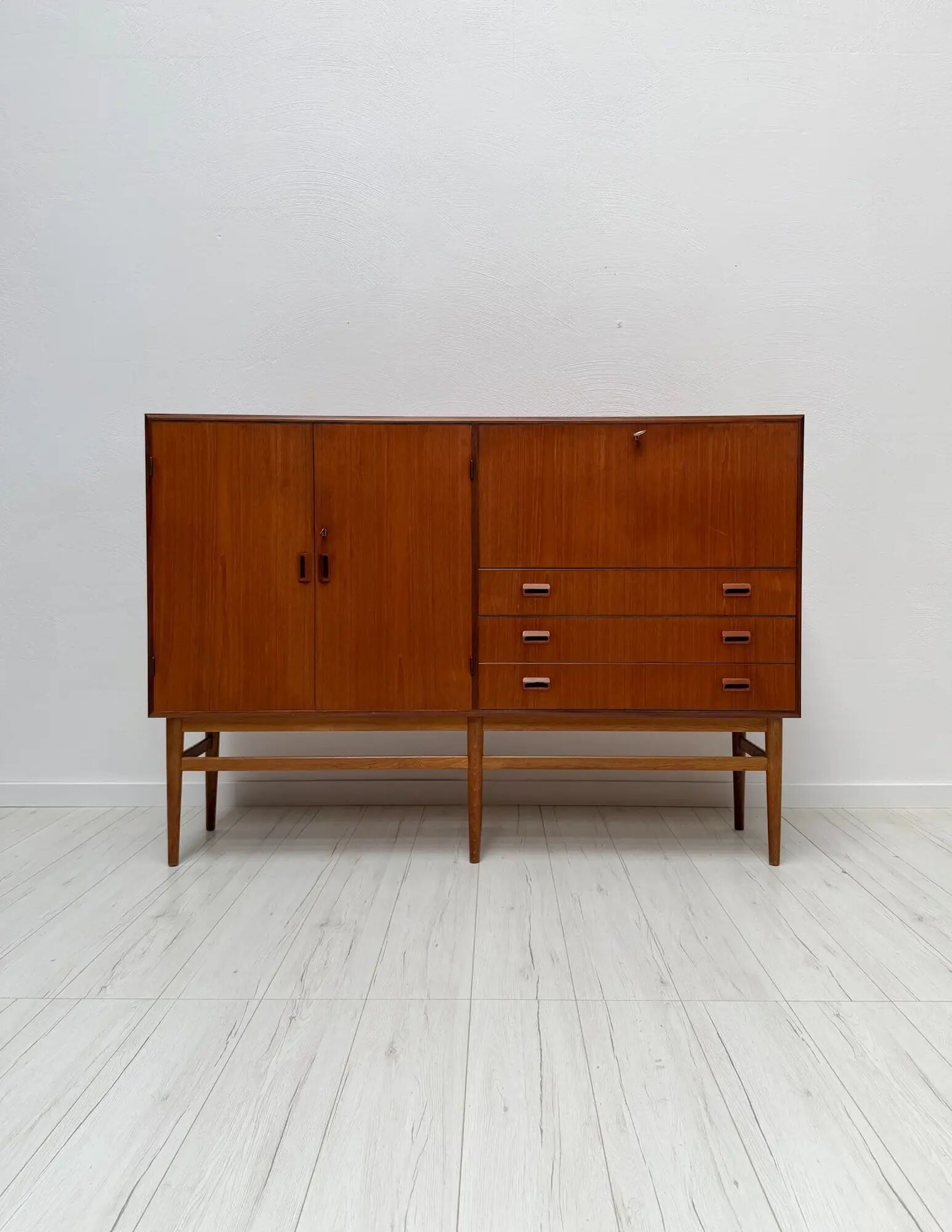 1960s vintage Danish sideboard highboard attributed to Børge Mogensen