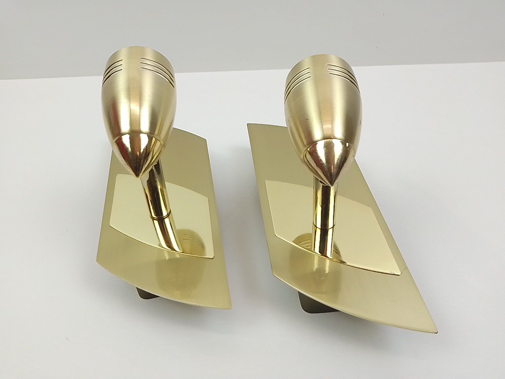 Pair of wall lamps spotlights gold metal Eglo