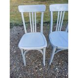 6 Baumann bistro chairs in old grey limed wood