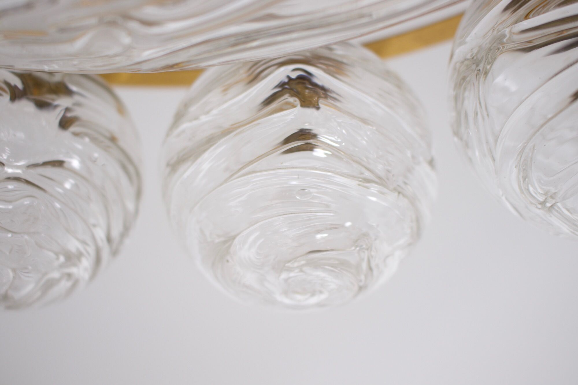 Plafonnier « Snowball »en verre soufflé