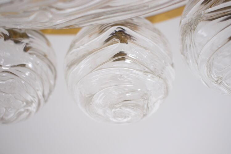 "Snowball" ceiling lamp in blown glass