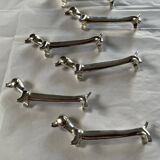 Vintage silver-plated dachshund knife rest