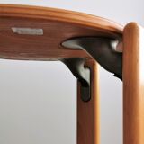 Set beech bar stools by Bruno Rey for Kusch + Co 1970's