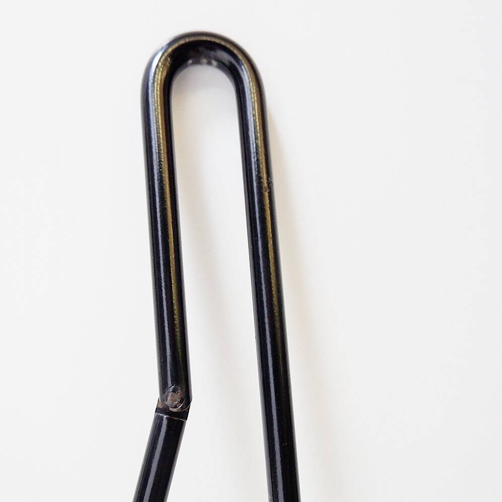 Ensemble d'accessoires de cheminée minimaliste en métal noir 'Mace-Line' par Ann Maes - 1970s