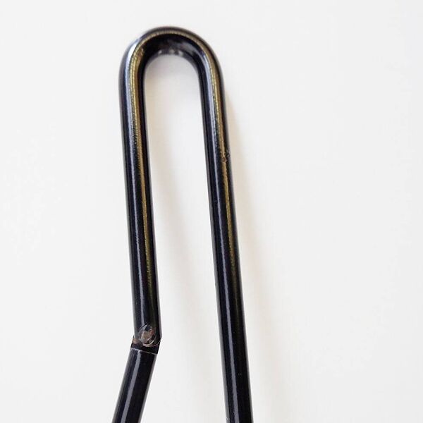 Ensemble d'accessoires de cheminée minimaliste en métal noir 'Mace-Line' par Ann Maes - 1970s