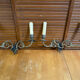 Paire applique piano double ancienne e. muller bronze doré fin xixeme