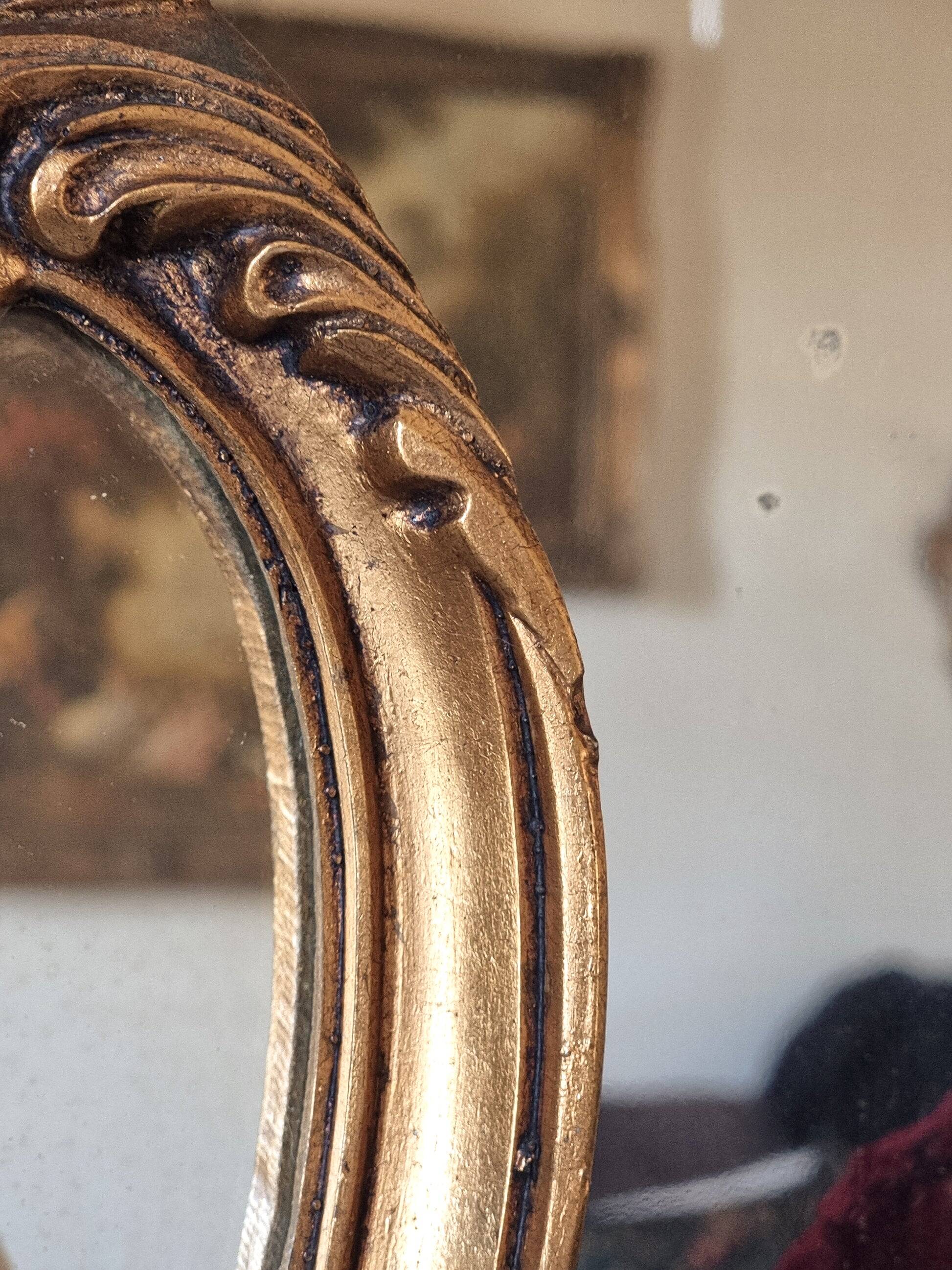 Large gilded rococo mirror