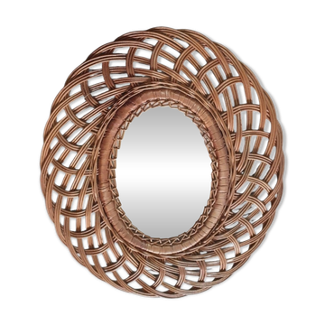 Wicker mirror