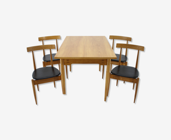 Table et chaises Alan Fuchs par ULUV, Tchécoslovaquie