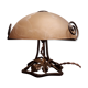Mushroom lamp wrought iron marbled glass paste