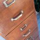 Old file cabinet, oak and brass, early 20th century
