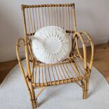 Fauteuil en rotin vintage