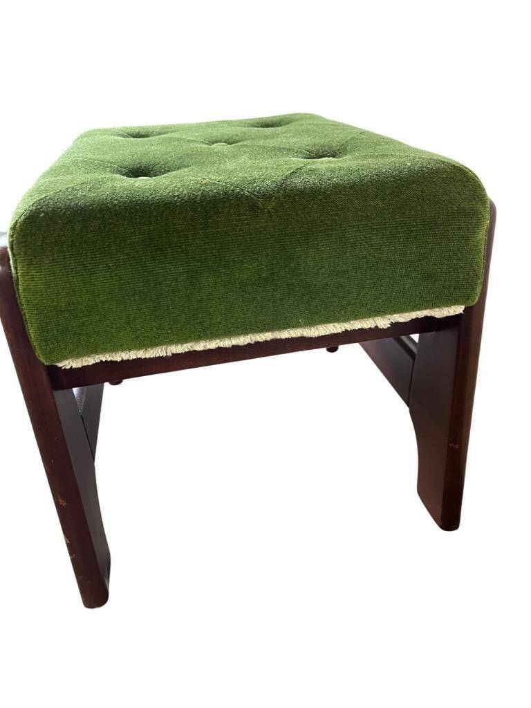 Vintage green step stool / pouf / kitchen step stool