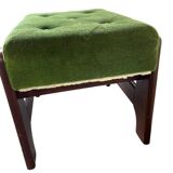 Vintage green step stool / pouf / kitchen step stool