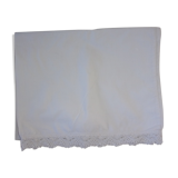 Taie de traversin en coton blanc