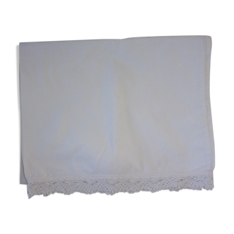 White cotton bolster case