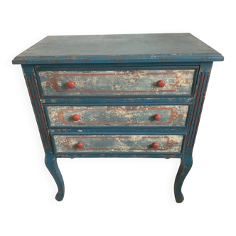 Painted wooden chest of drawers