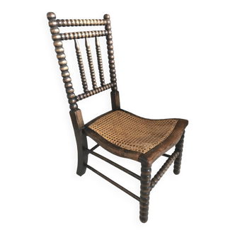 Siège de cannage de chaise aux fuseaux du 19ème siècle par Bowen & Mallon